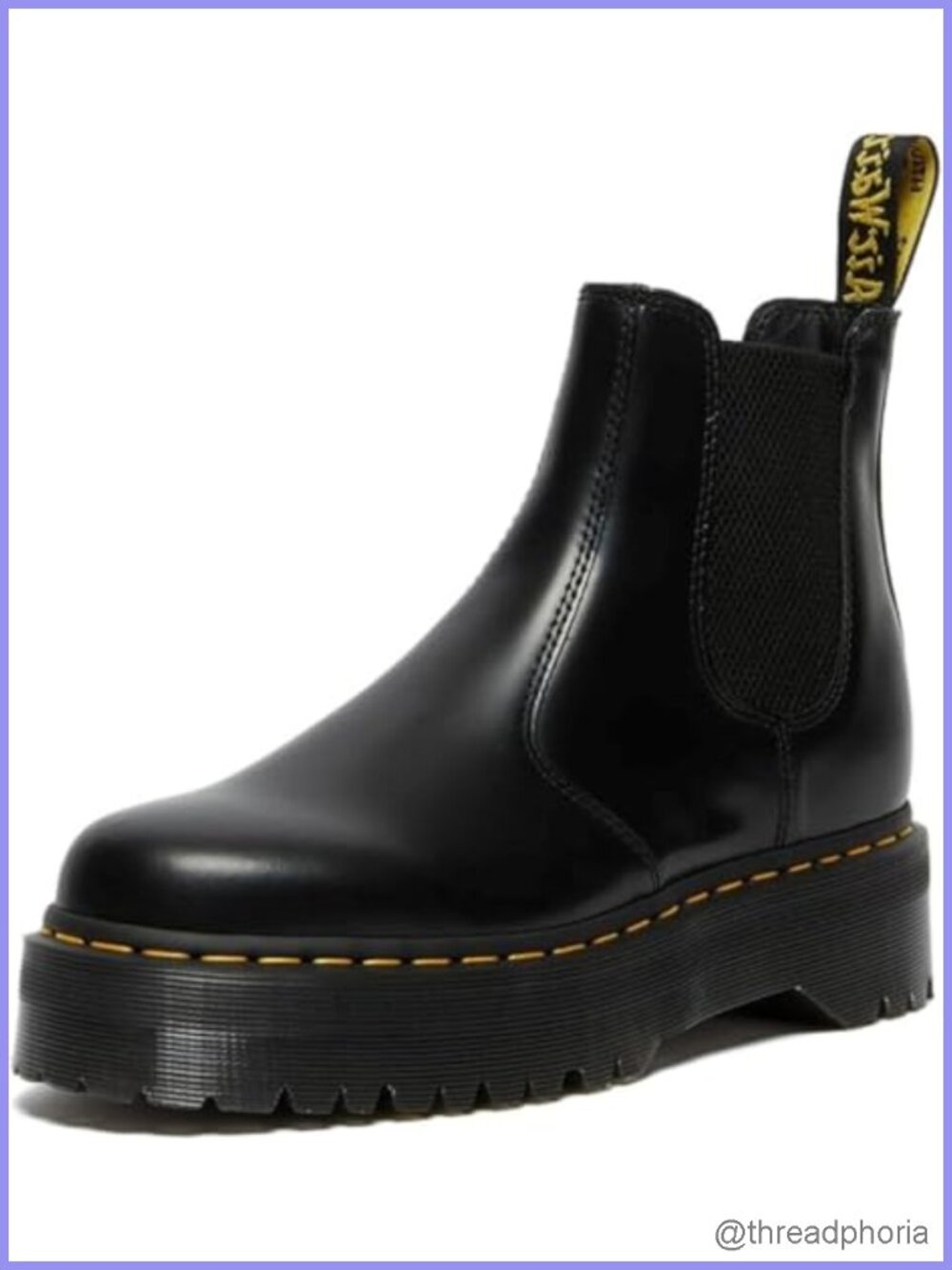 Dr. Martens 2976 Quad Chelsea Leather Ankle Boots 1.5in Platform Sole